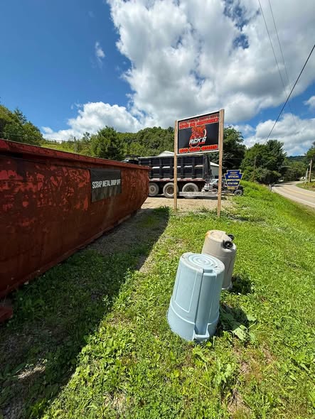 Rex's Garage scrap metal bin